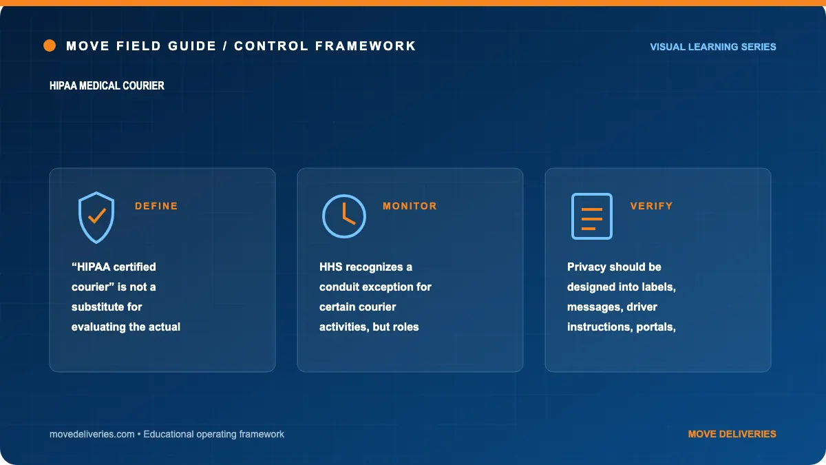 HIPAA medical courier: controls illustration