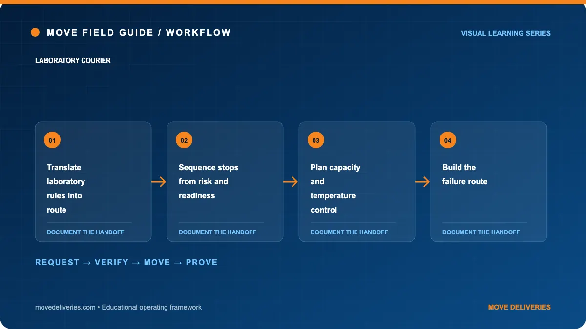 Laboratory Courier Route Planning: Build Routes Around Specimen Stability